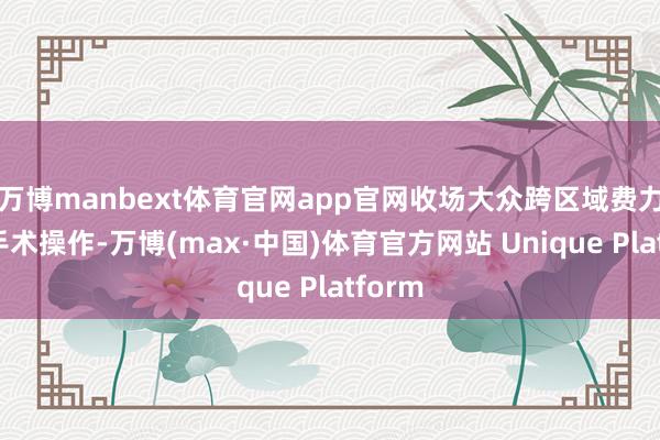 万博manbext体育官网app官网收场大众跨区域费力紧密手术操作-万博(max·中国)体育官方网站 Unique Platform