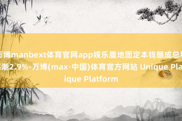 万博manbext体育官网app娱乐腹地固定本钱酿成总和按年高潮2.9%-万博(max·中国)体育官方网站 Unique Platform