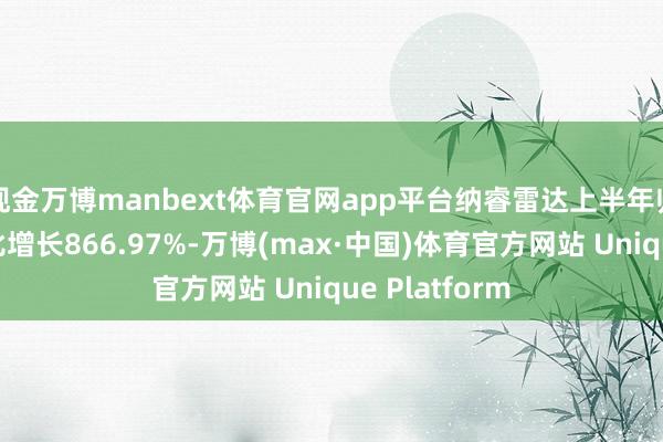 现金万博manbext体育官网app平台纳睿雷达上半年归母净利润同比增长866.97%-万博(max·中国)体育官方网站 Unique Platform