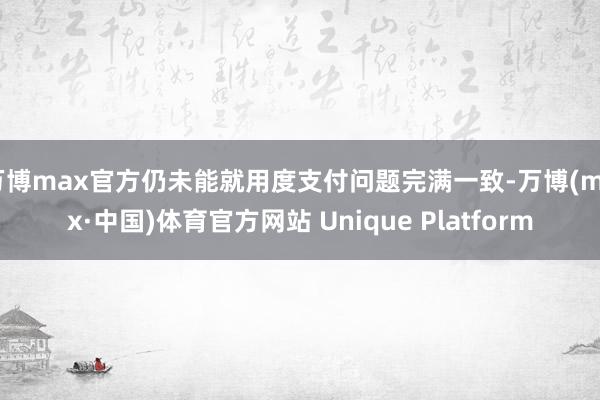 万博max官方仍未能就用度支付问题完满一致-万博(max·中国)体育官方网站 Unique Platform