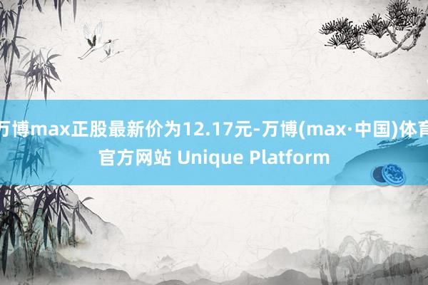 万博max正股最新价为12.17元-万博(max·中国)体育官方网站 Unique Platform