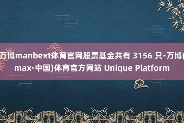 万博manbext体育官网股票基金共有 3156 只-万博(max·中国)体育官方网站 Unique Platform