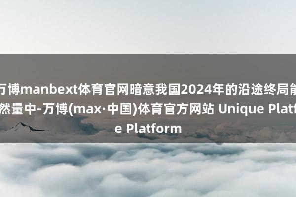 万博manbext体育官网暗意我国2024年的沿途终局能源遽然量中-万博(max·中国)体育官方网站 Unique Platform