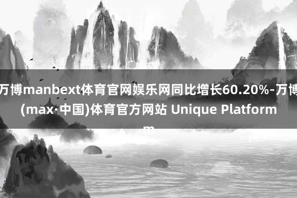 万博manbext体育官网娱乐网同比增长60.20%-万博(max·中国)体育官方网站 Unique Platform