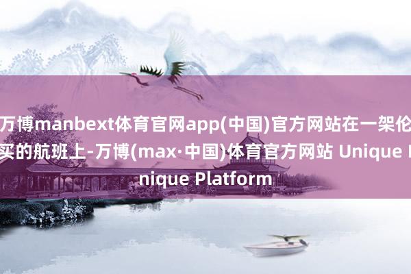 万博manbext体育官网app(中国)官方网站在一架伦敦飞往孟买的航班上-万博(max·中国)体育官方网站 Unique Platform